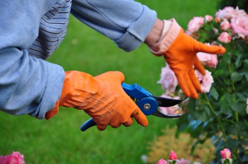 Local gardening waste prepared for transfer station processing