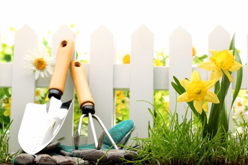 Garden maintenance tasks including hedge trimming and weeding in Addington