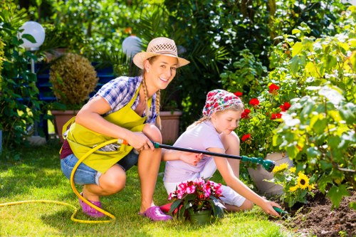 Mowing and edging as part of lawn care in Addington